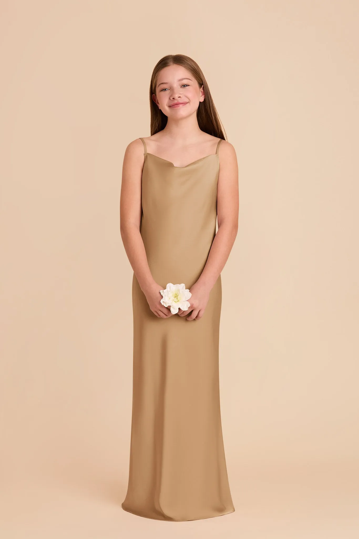 Elisa Junior Matte Satin Dress - Yellow Gold sold by Birdy Grey product image thumbnail 2
