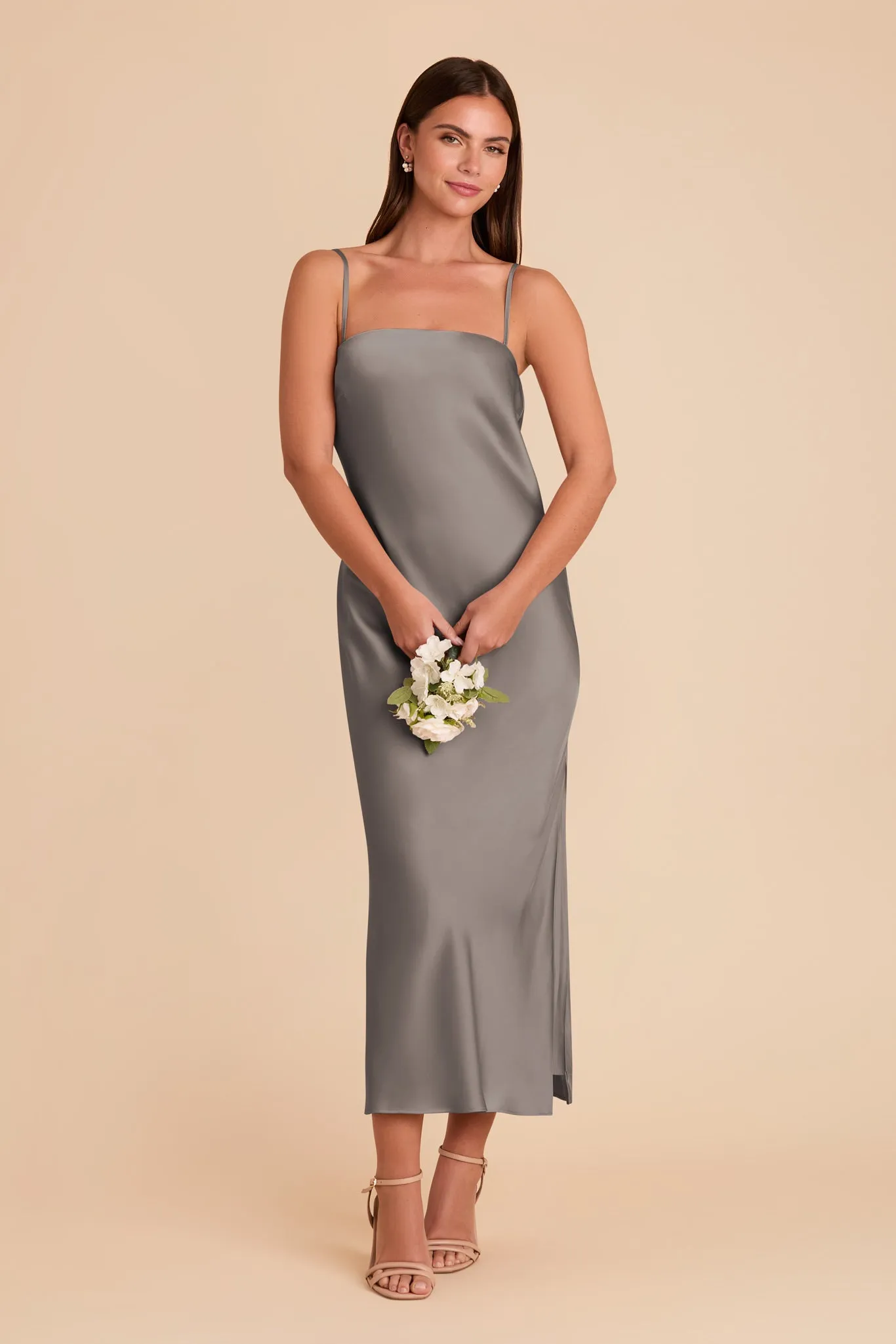 Isla Matte Satin Dress - Quartz sold by Birdy Grey product image thumbnail 4