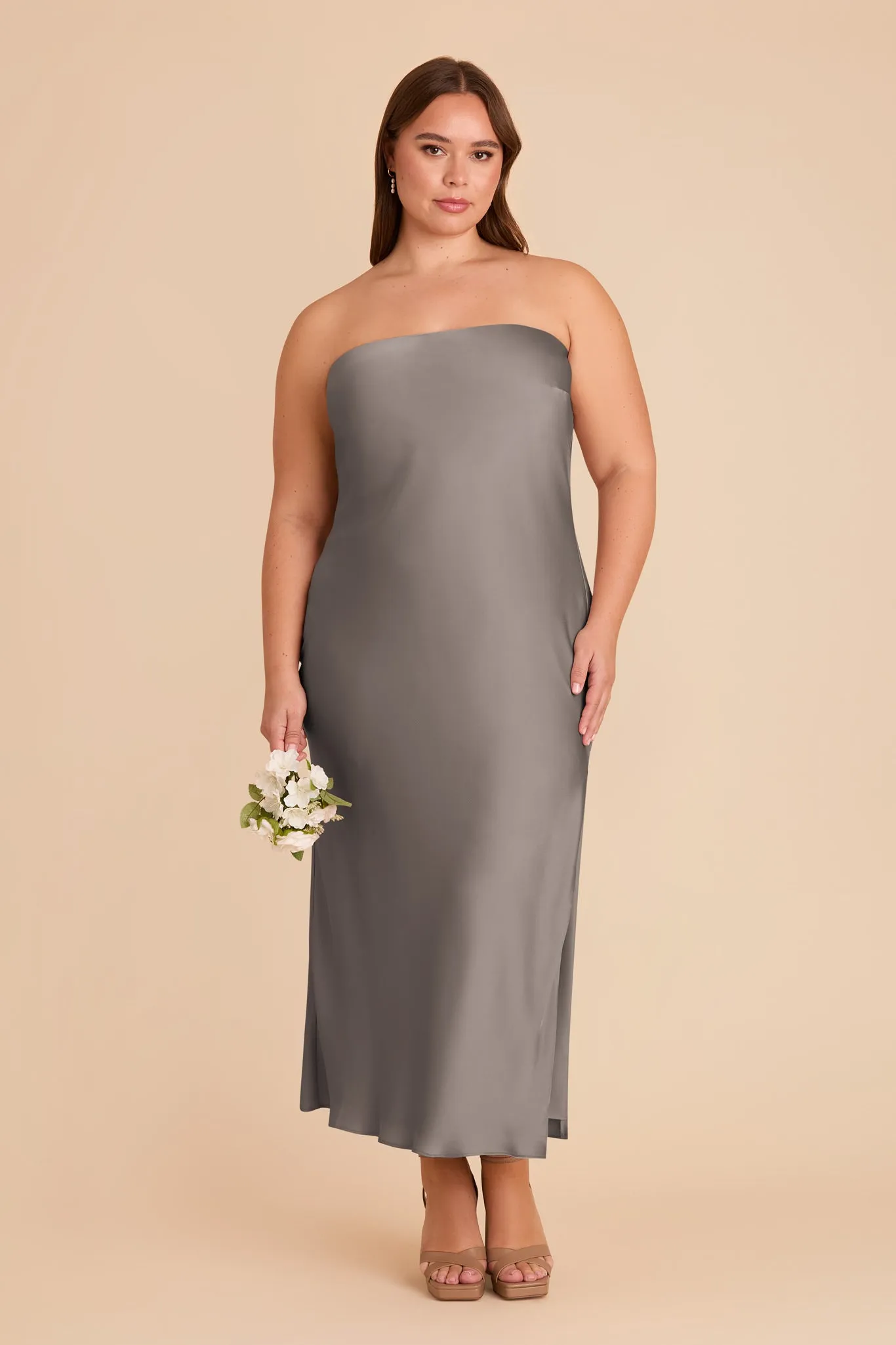 Isla Matte Satin Dress - Quartz sold by Birdy Grey product image thumbnail 2