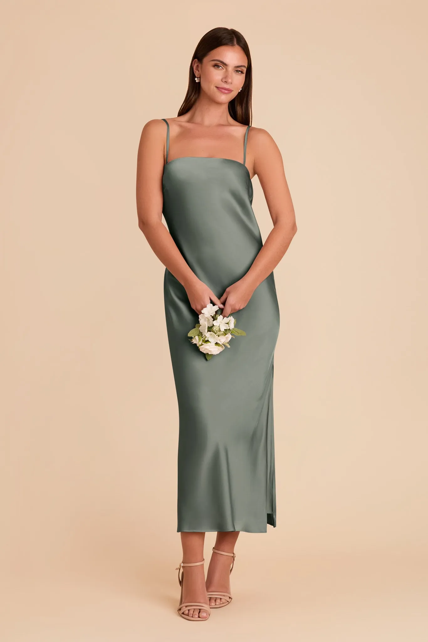 Isla Matte Satin Dress - Sea Glass sold by Birdy Grey product image thumbnail 3