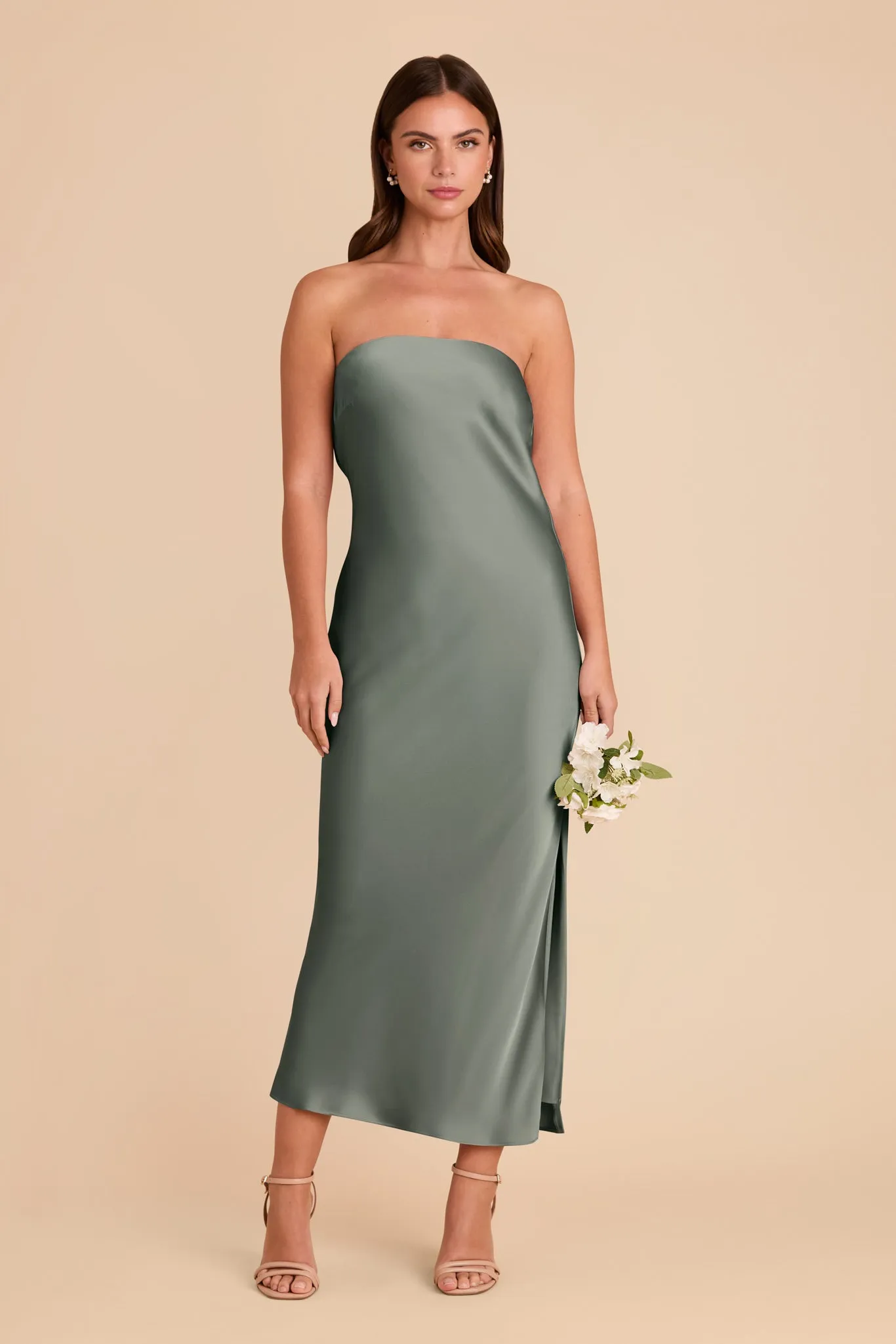 Isla Matte Satin Dress - Sea Glass sold by Birdy Grey product image thumbnail 2
