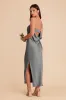 Isla Matte Satin Dress - Silver sold by Birdy Grey