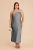 Isla Matte Satin Dress - Silver sold by Birdy Grey