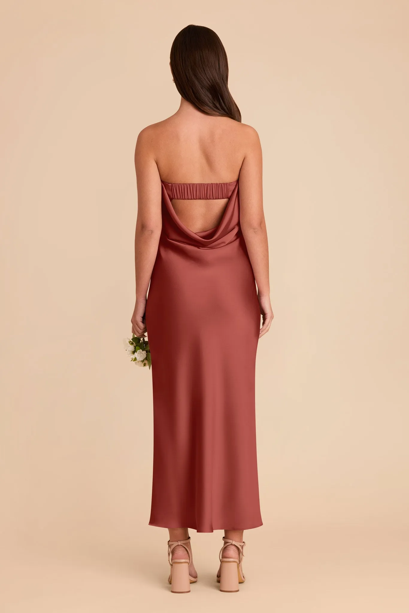 Isla Matte Satin Dress - Spice sold by Birdy Grey product image thumbnail 5