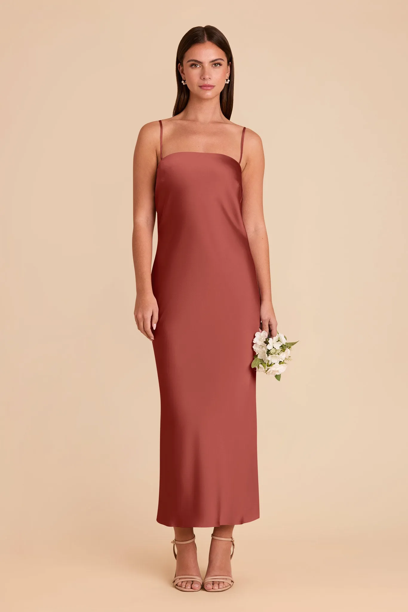Isla Matte Satin Dress - Spice sold by Birdy Grey