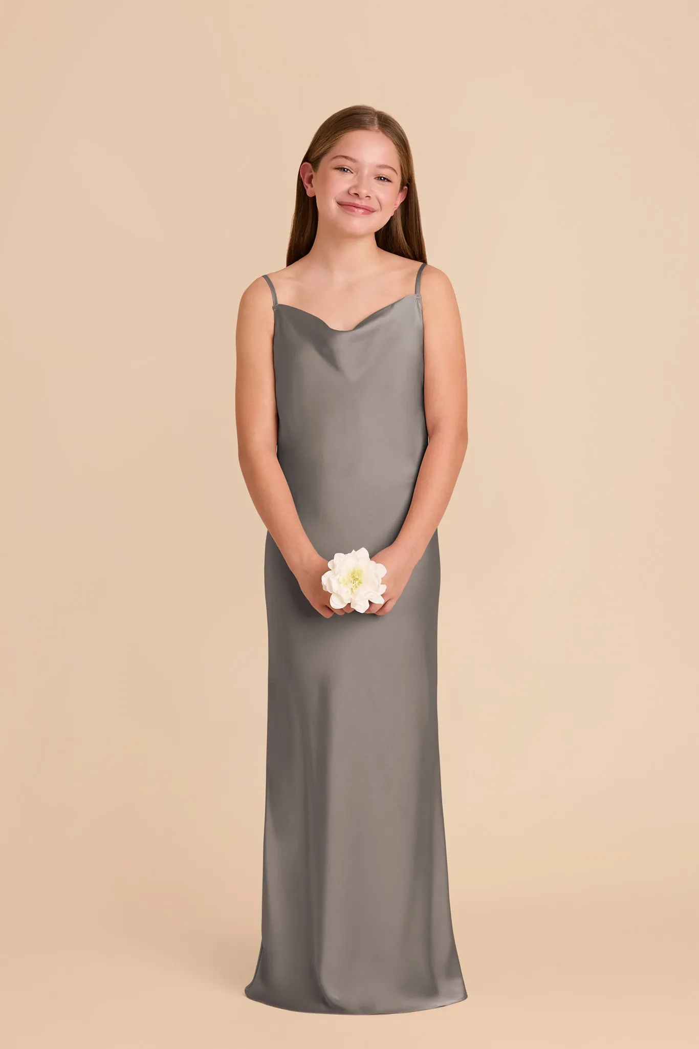 Elisa Junior Matte Satin Dress - Quartz sold by Birdy Grey product image thumbnail 2
