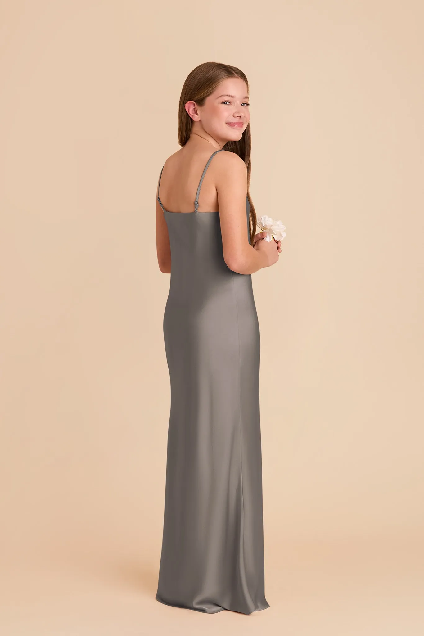 Elisa Junior Matte Satin Dress - Quartz sold by Birdy Grey product image thumbnail 3
