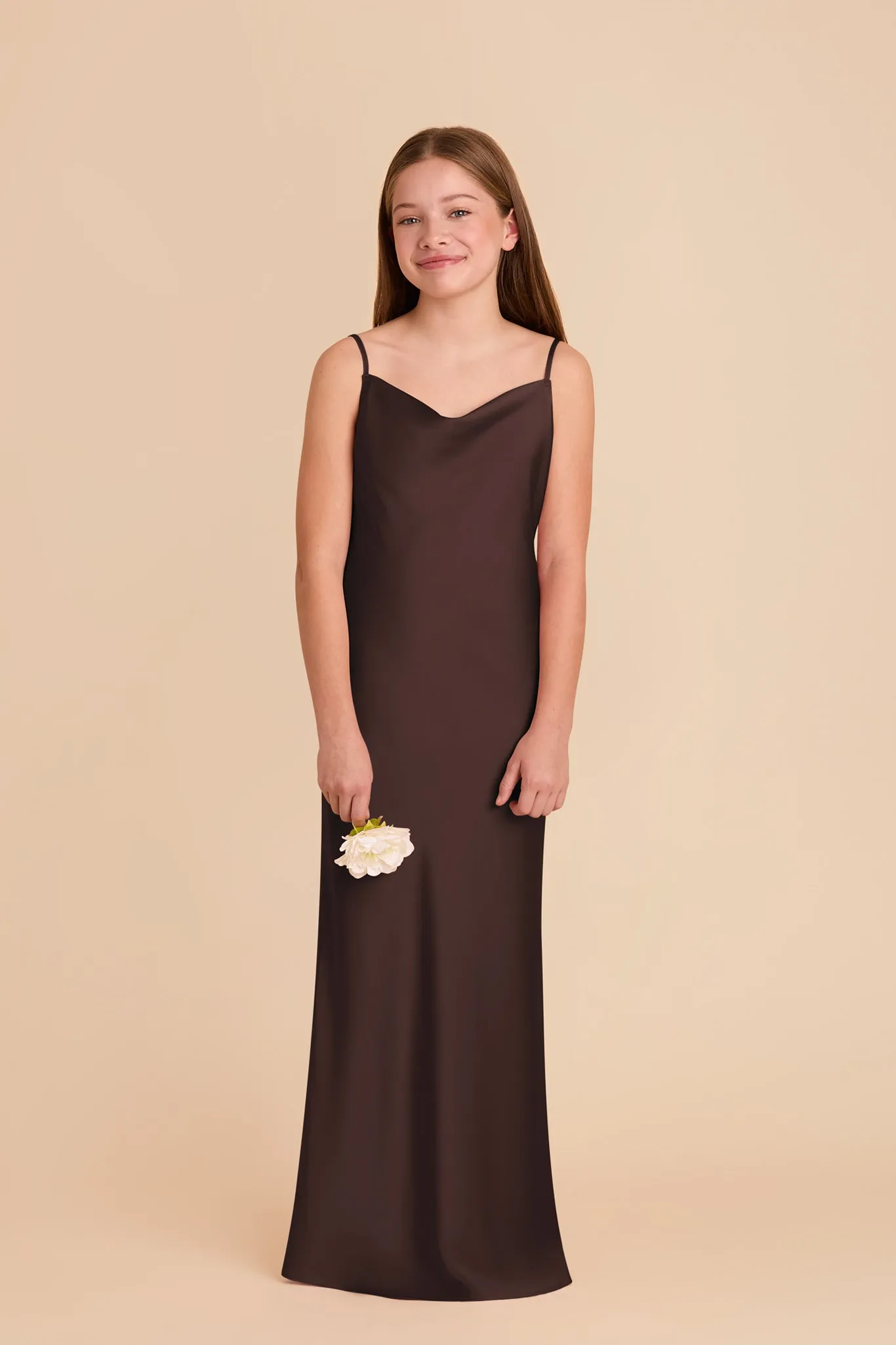 Elisa Junior Matte Satin Dress - Espresso sold by Birdy Grey product image thumbnail 2