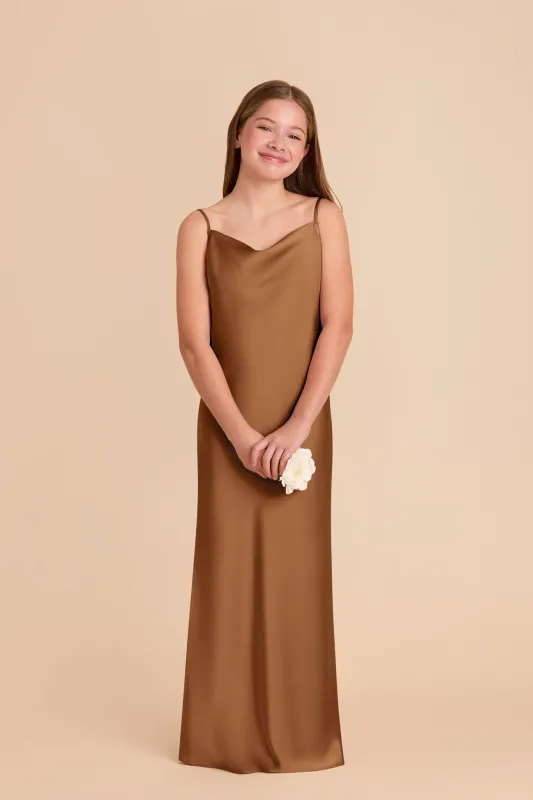 Elisa Junior Matte Satin Dress - Copper sold by Birdy Grey