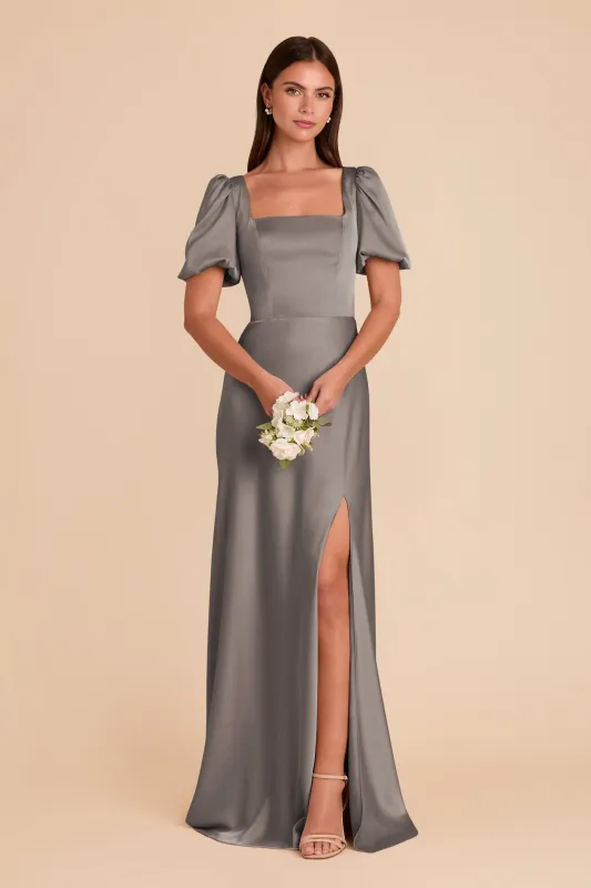 Judy Matte Satin Dress - Quartz sold by Birdy Grey
