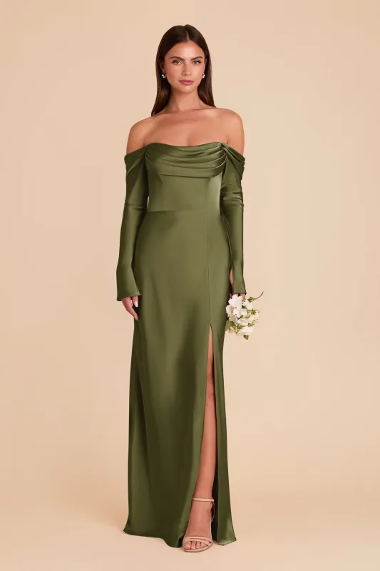 Maya Matte Satin Dress - Martini sold by Birdy Grey