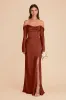 Maya Matte Satin Dress - Auburn sold by Birdy Grey