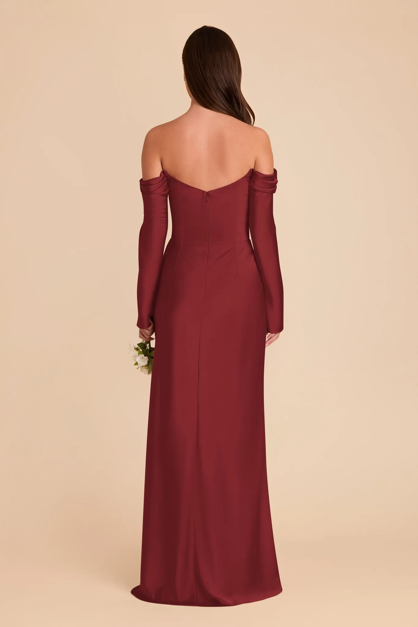Maya Matte Satin Dress - Burgundy sold by Birdy Grey product image thumbnail 4