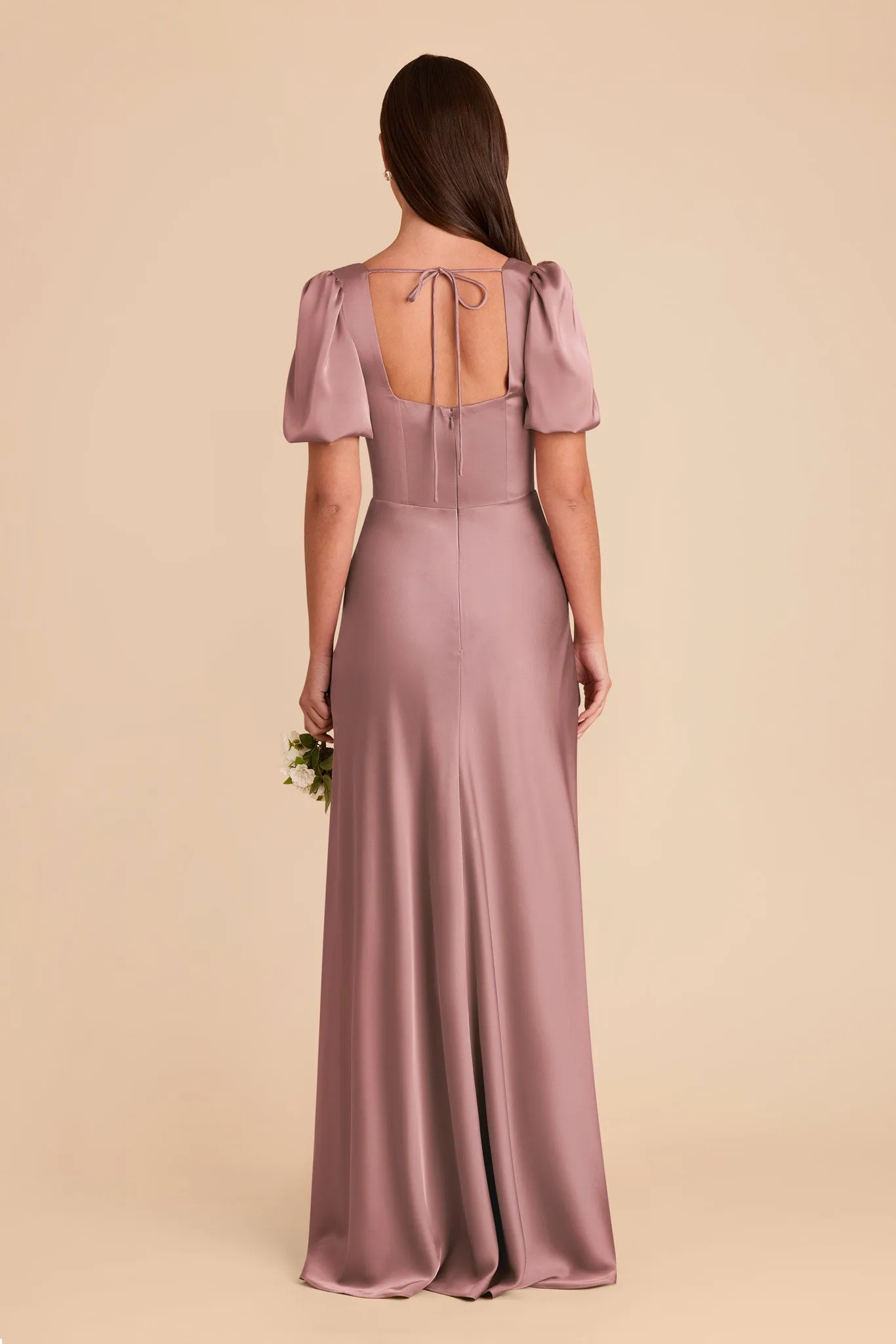Judy Matte Satin Dress - Dark Mauve sold by Birdy Grey product image thumbnail 5