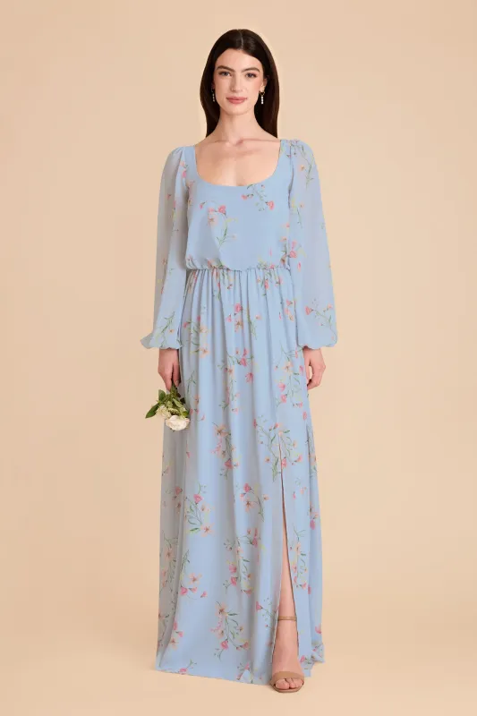 Eloise Chiffon Dress - Periwinkle Blue Le Fleur sold by Birdy Grey