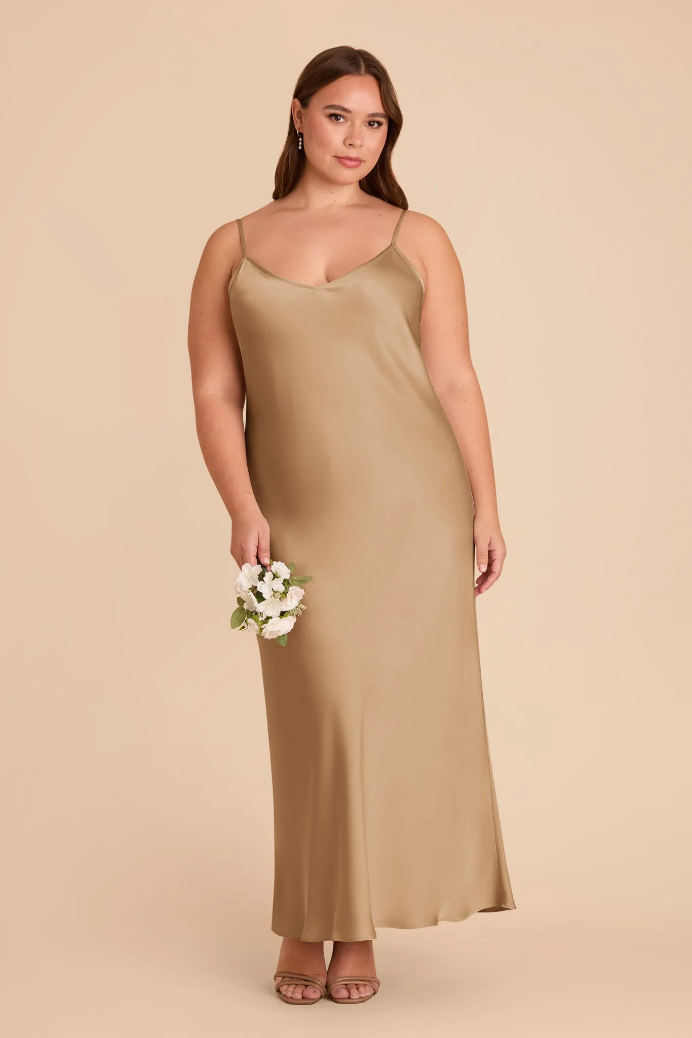 Alice Matte Satin Dress - Yellow Gold sold by Birdy Grey product image thumbnail 2