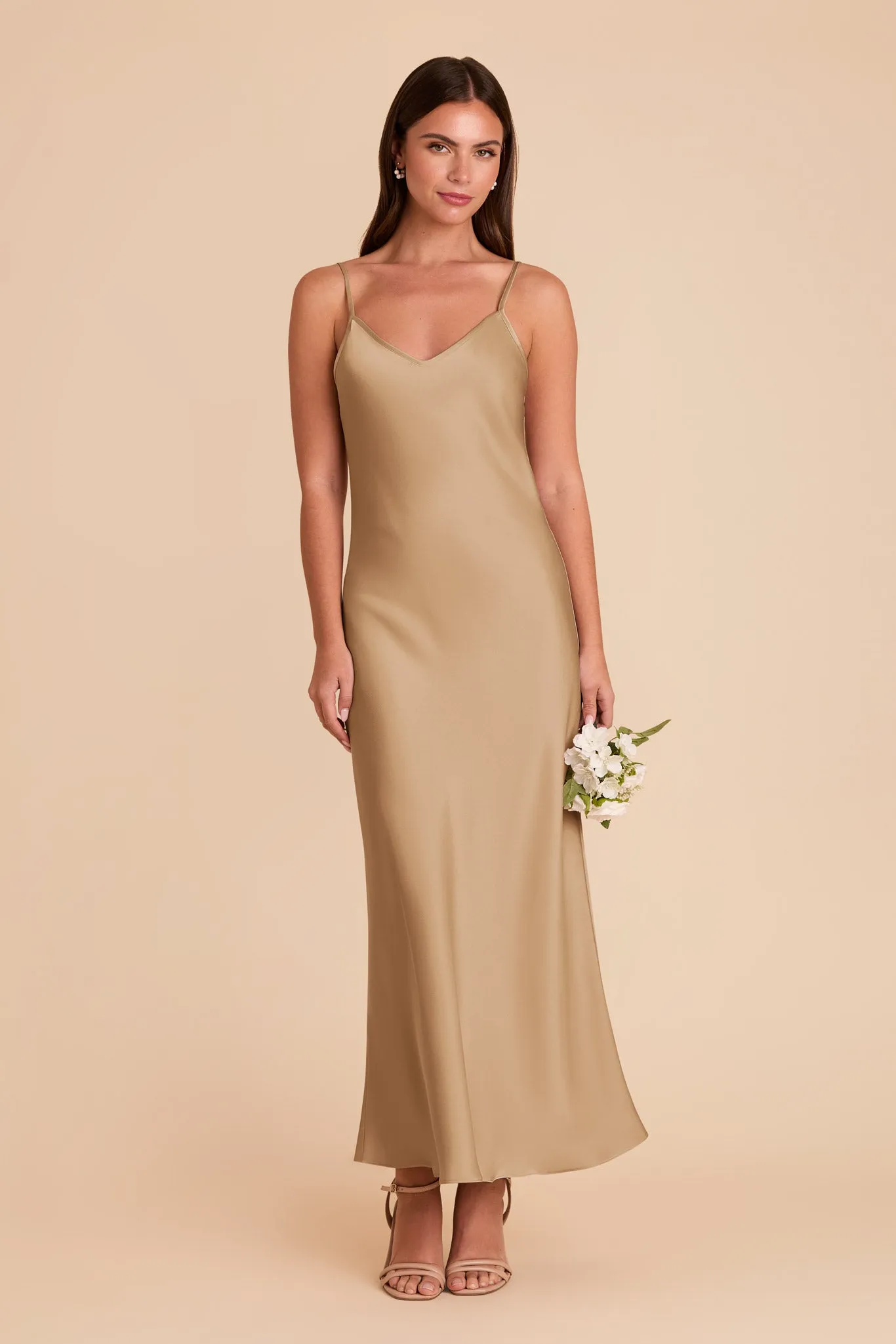 Alice Matte Satin Dress - Yellow Gold sold by Birdy Grey product image thumbnail 3