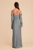 Maya Matte Satin Dress - Silver sold by Birdy Grey