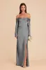Maya Matte Satin Dress - Silver sold by Birdy Grey