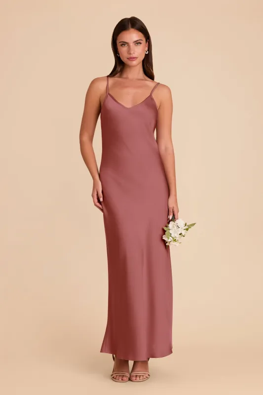 Alice Matte Satin Dress - Wild Rose sold by Birdy Grey