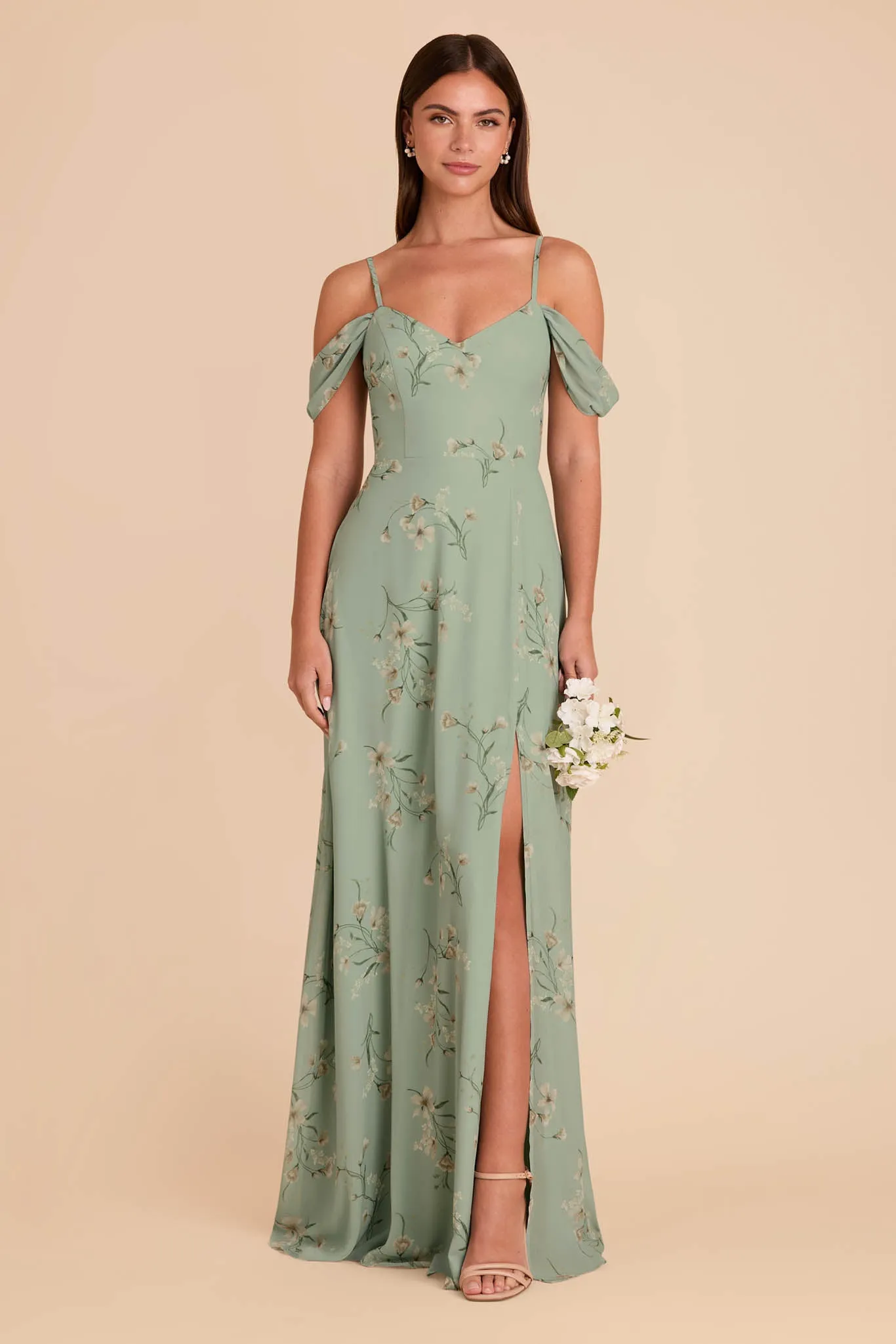 Devin Convertible Dress With Slit - Sage Le Fleur sold by Birdy Grey