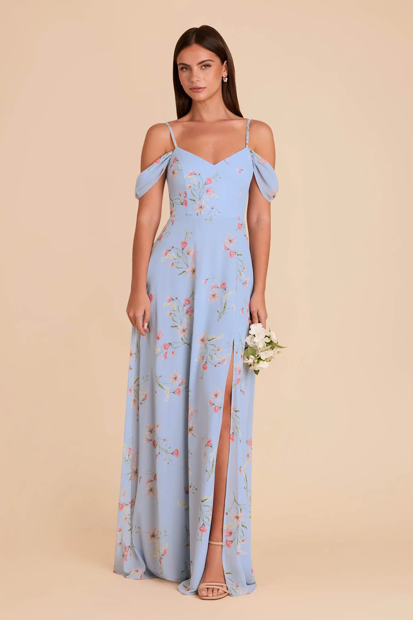 Devin Convertible Dress With Slit - Periwinkle Blue Le Fleur sold by Birdy Grey