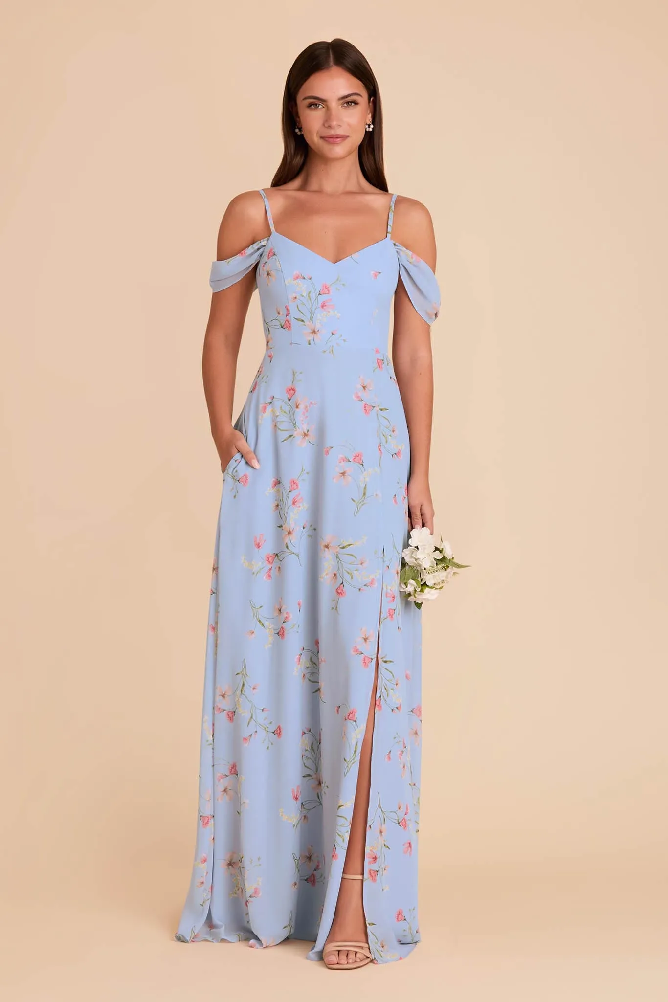 Devin Convertible Dress With Slit - Periwinkle Blue Le Fleur sold by Birdy Grey product image thumbnail 3