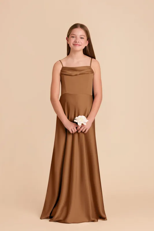 Mimi Junior Matte Satin Dress - Copper sold by Birdy Grey