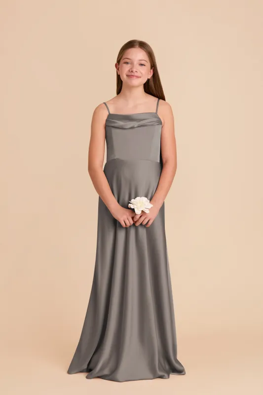 Mimi Junior Matte Satin Dress - Quartz sold by Birdy Grey