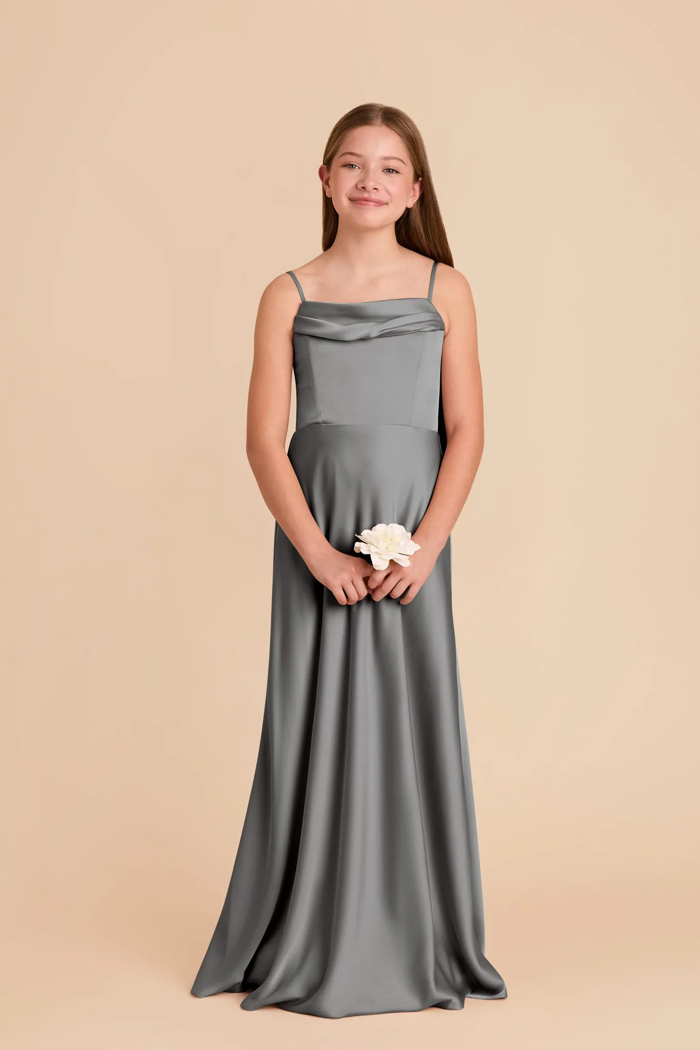 Mimi Junior Matte Satin Dress - Silver sold by Birdy Grey product image thumbnail 3