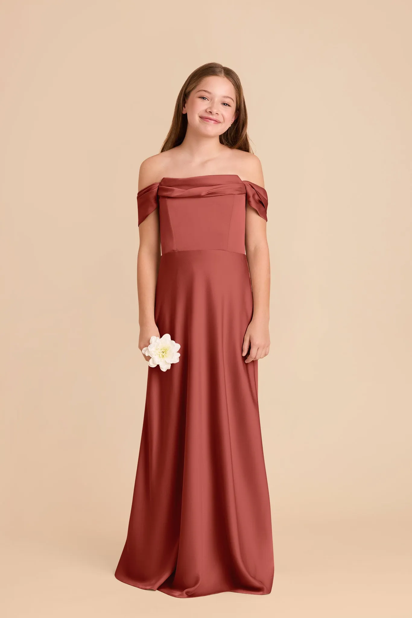 Mimi Junior Matte Satin Dress - Spice sold by Birdy Grey product image thumbnail 2