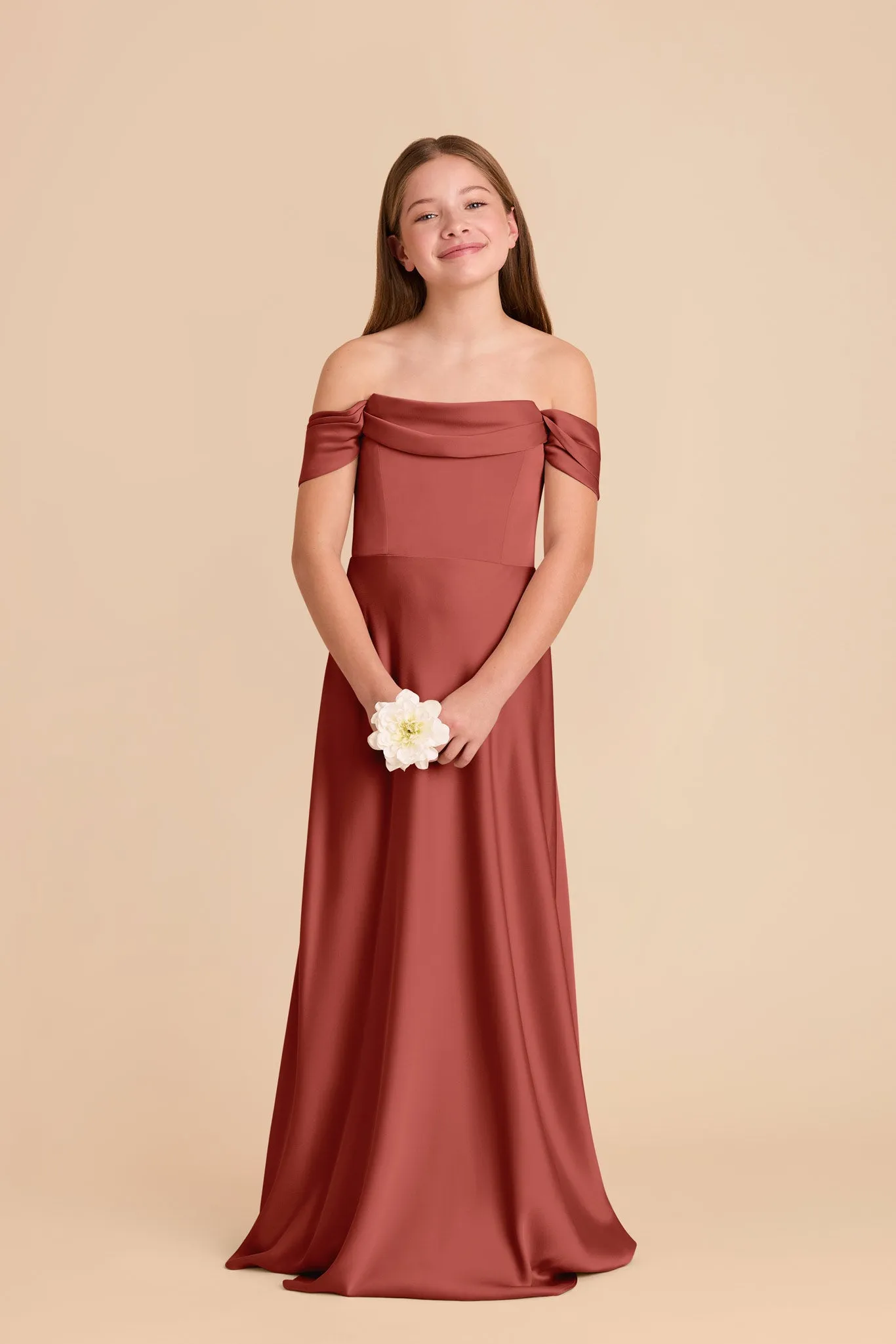 Mimi Junior Matte Satin Dress - Spice sold by Birdy Grey product image thumbnail 4