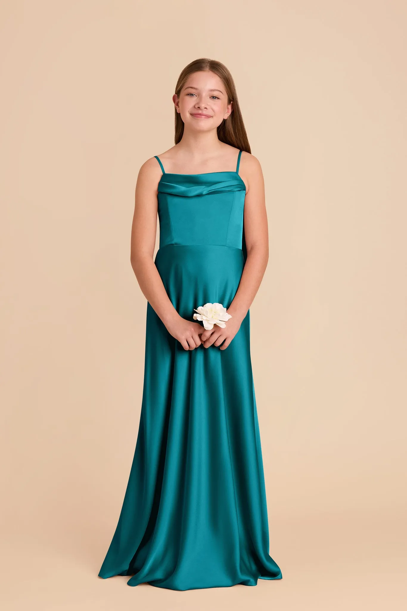 Mimi Junior Matte Satin Dress - Teal sold by Birdy Grey product image thumbnail 2