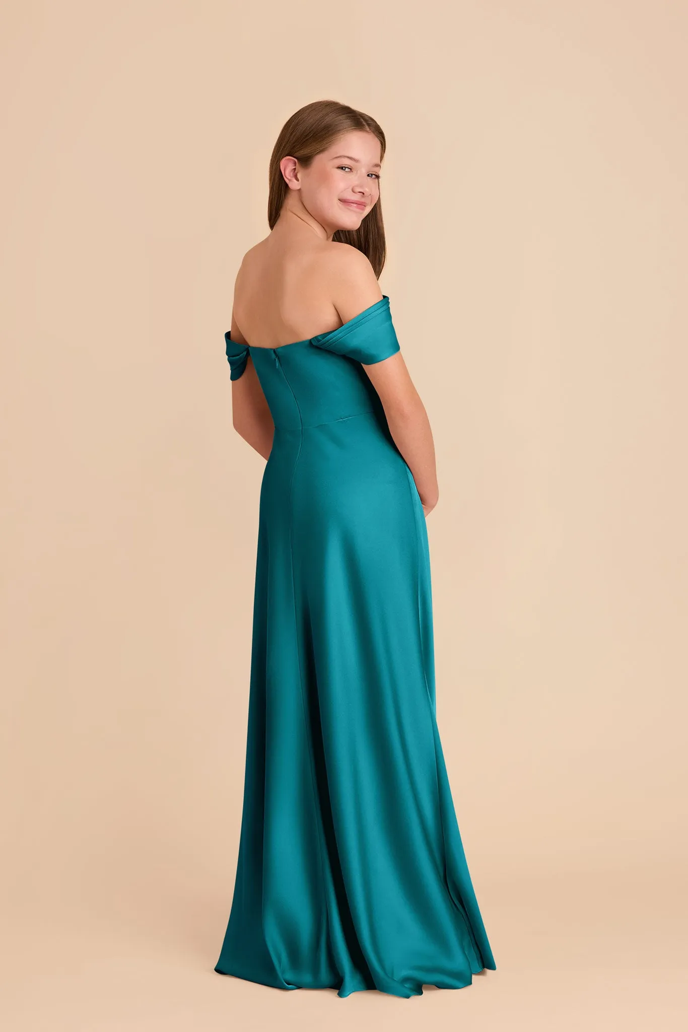 Mimi Junior Matte Satin Dress - Teal sold by Birdy Grey product image thumbnail 5