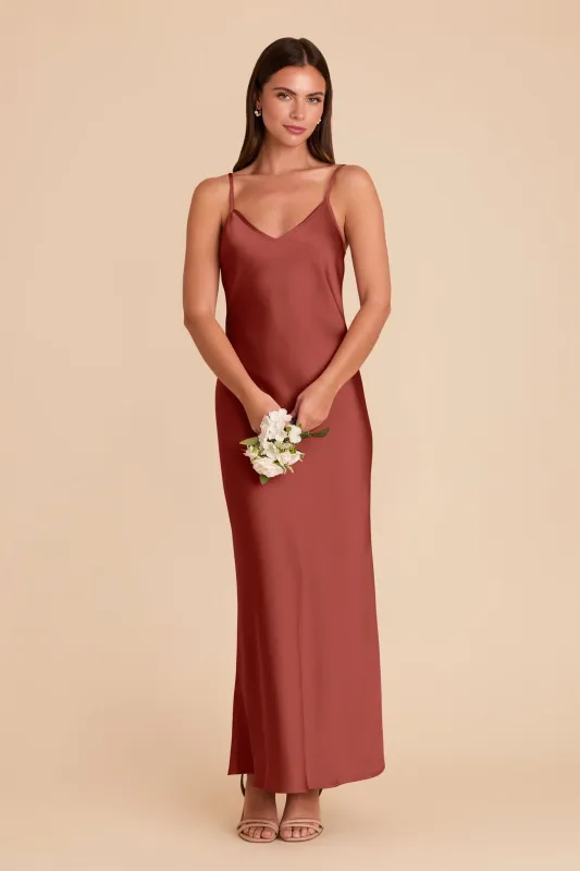 Alice Matte Satin Dress - Spice sold by Birdy Grey