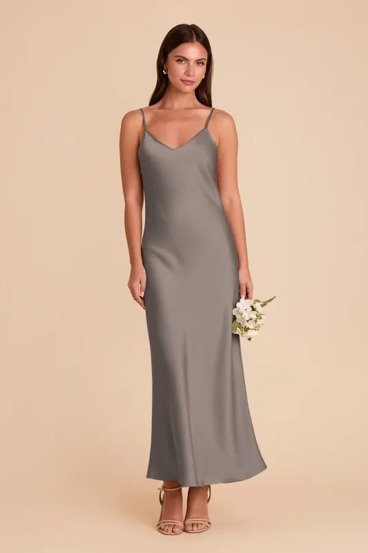 Alice Matte Satin Dress - Quartz sold by Birdy Grey
