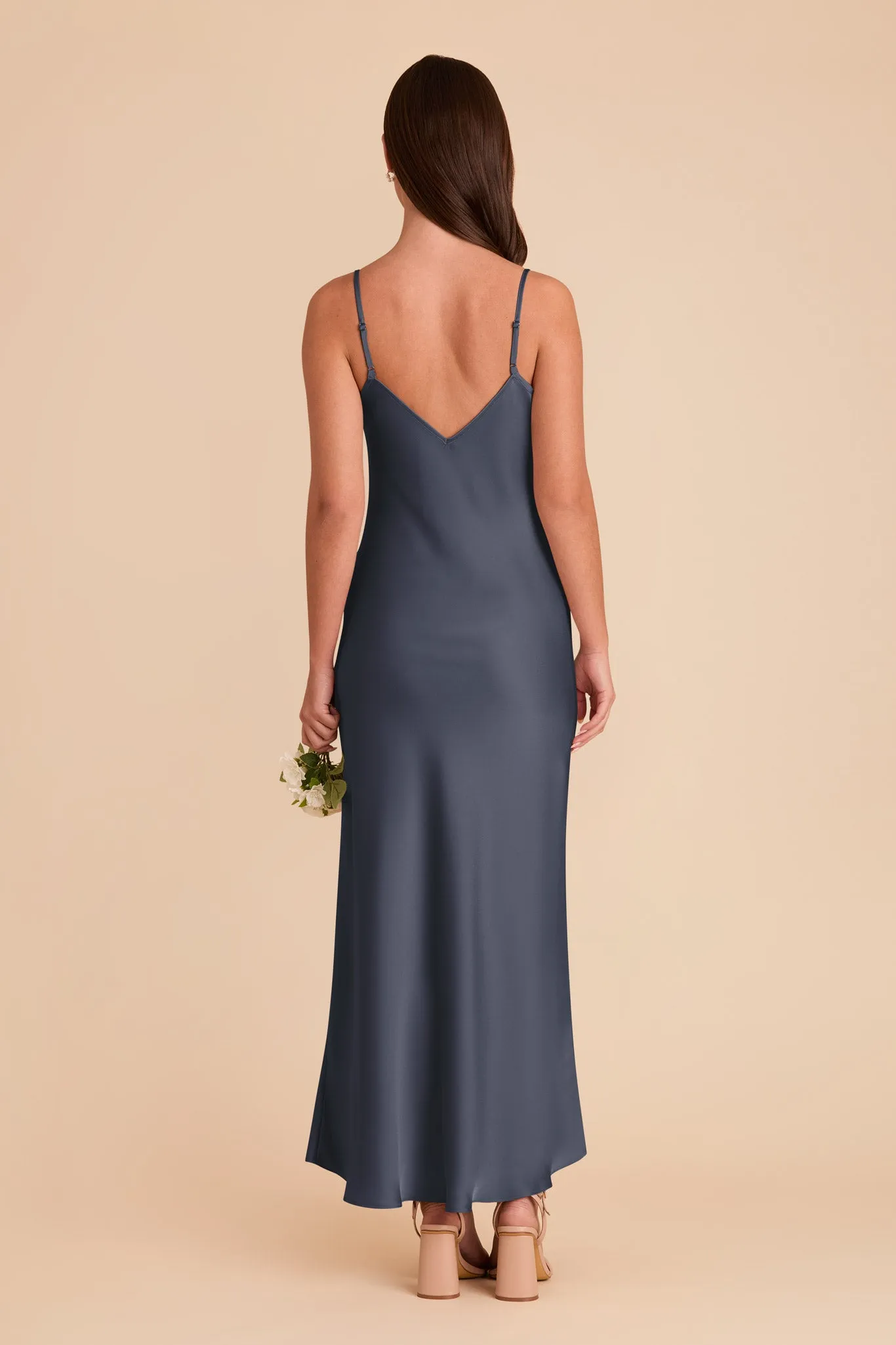 Alice Matte Satin Dress - Dusk Blue sold by Birdy Grey product image thumbnail 5
