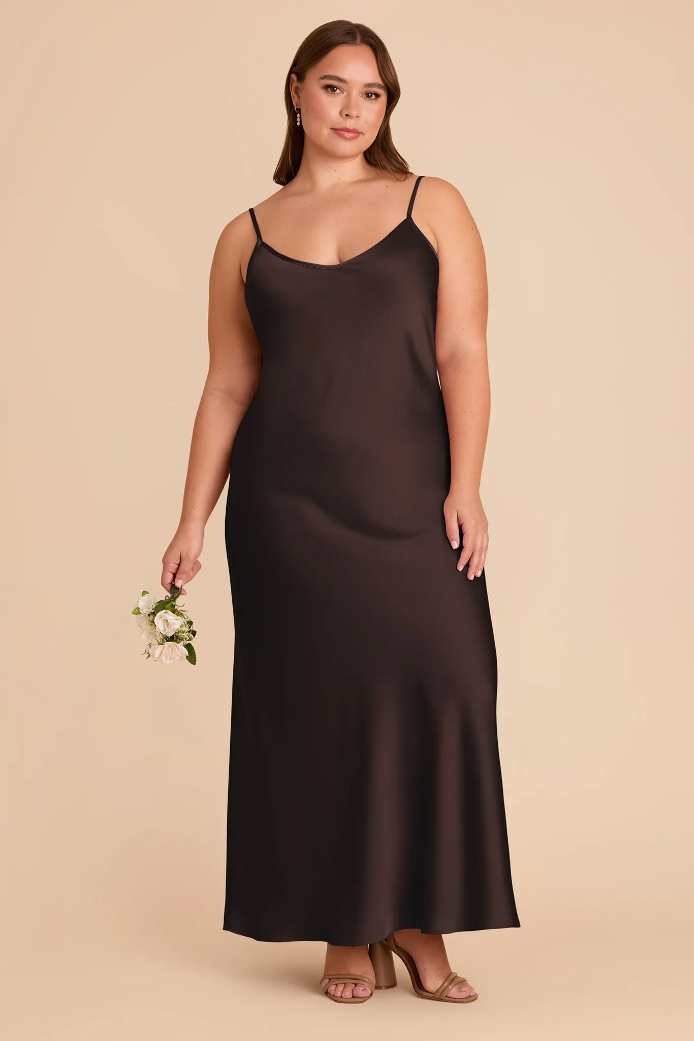 Alice Matte Satin Dress - Espresso sold by Birdy Grey product image thumbnail 2
