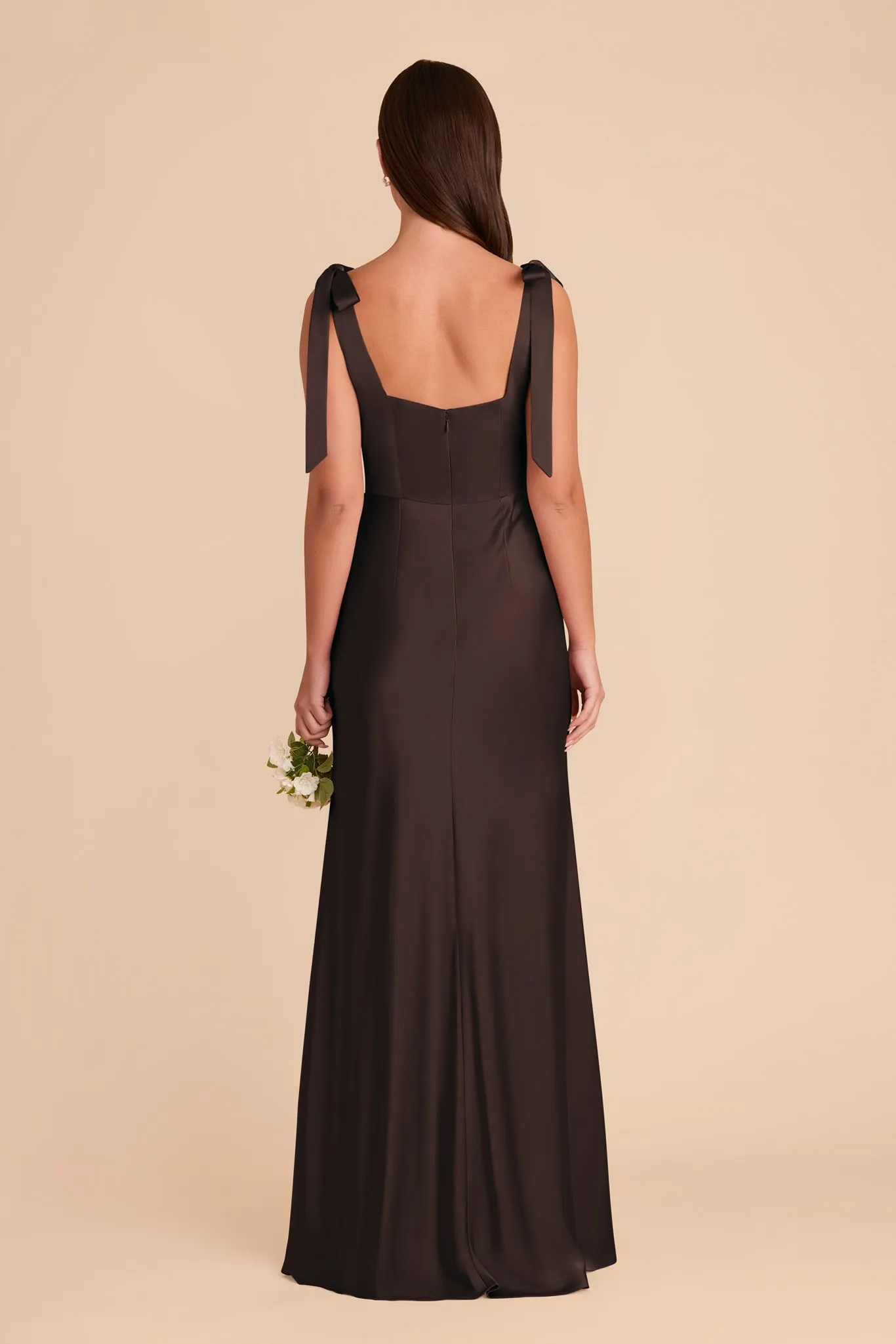 Alex Convertible Dress Matte Satin - Espresso sold by Birdy Grey product image thumbnail 5