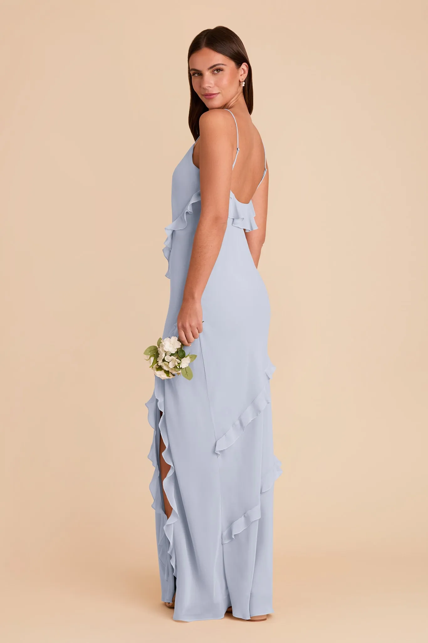 Valentina Chiffon Dress - Ice Blue sold by Birdy Grey product image thumbnail 4