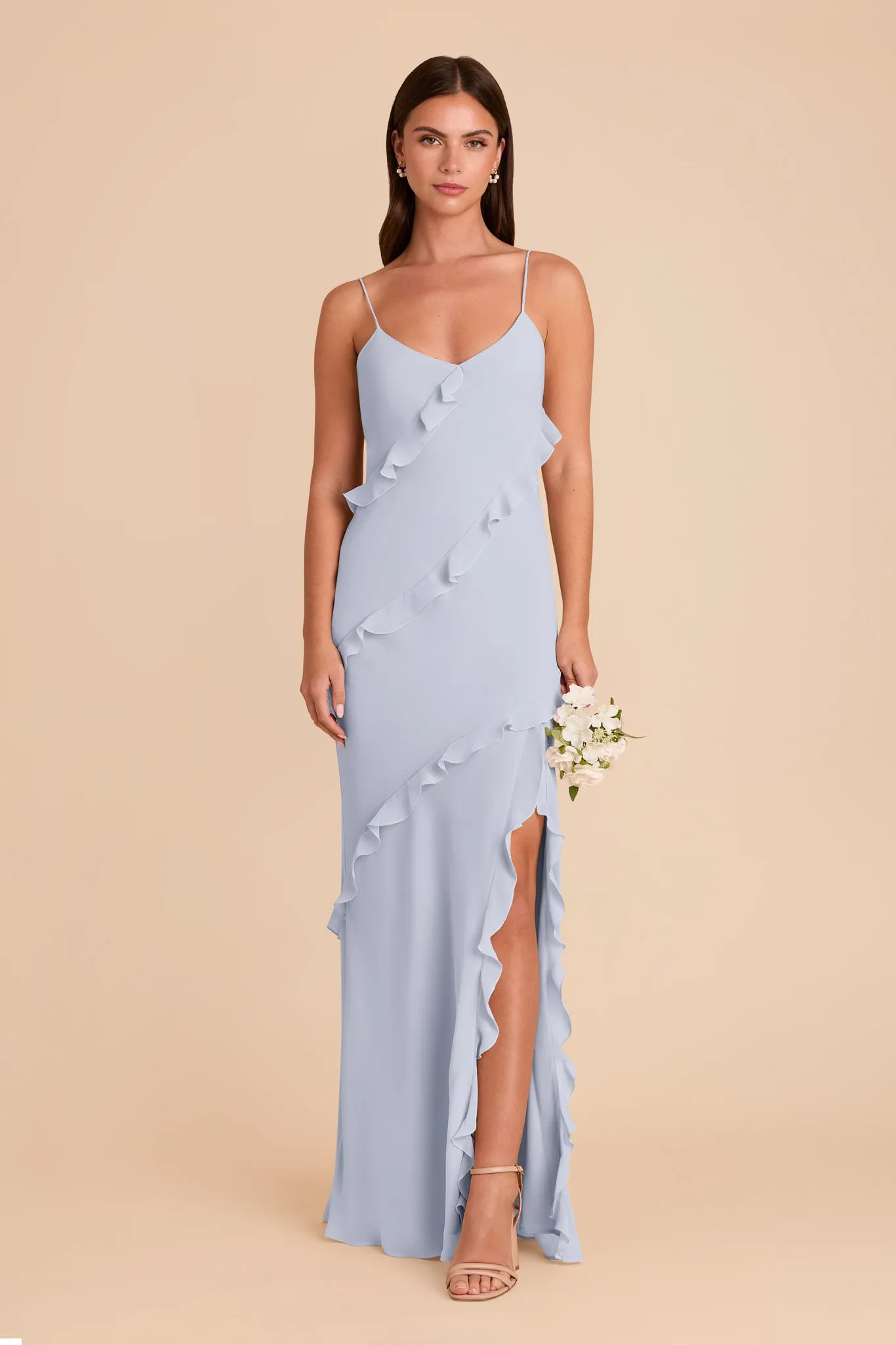 Valentina Chiffon Dress - Ice Blue sold by Birdy Grey