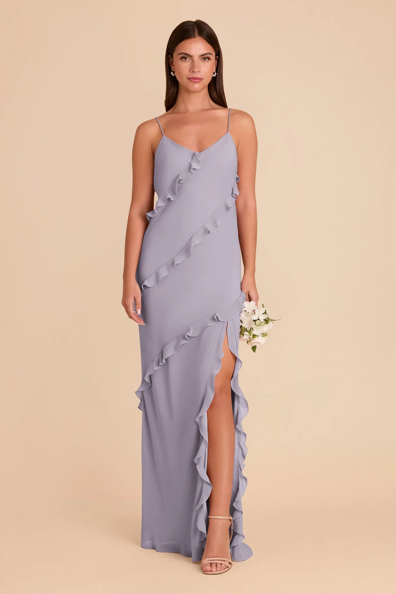 Valentina Chiffon Dress - Dusty Lilac sold by Birdy Grey