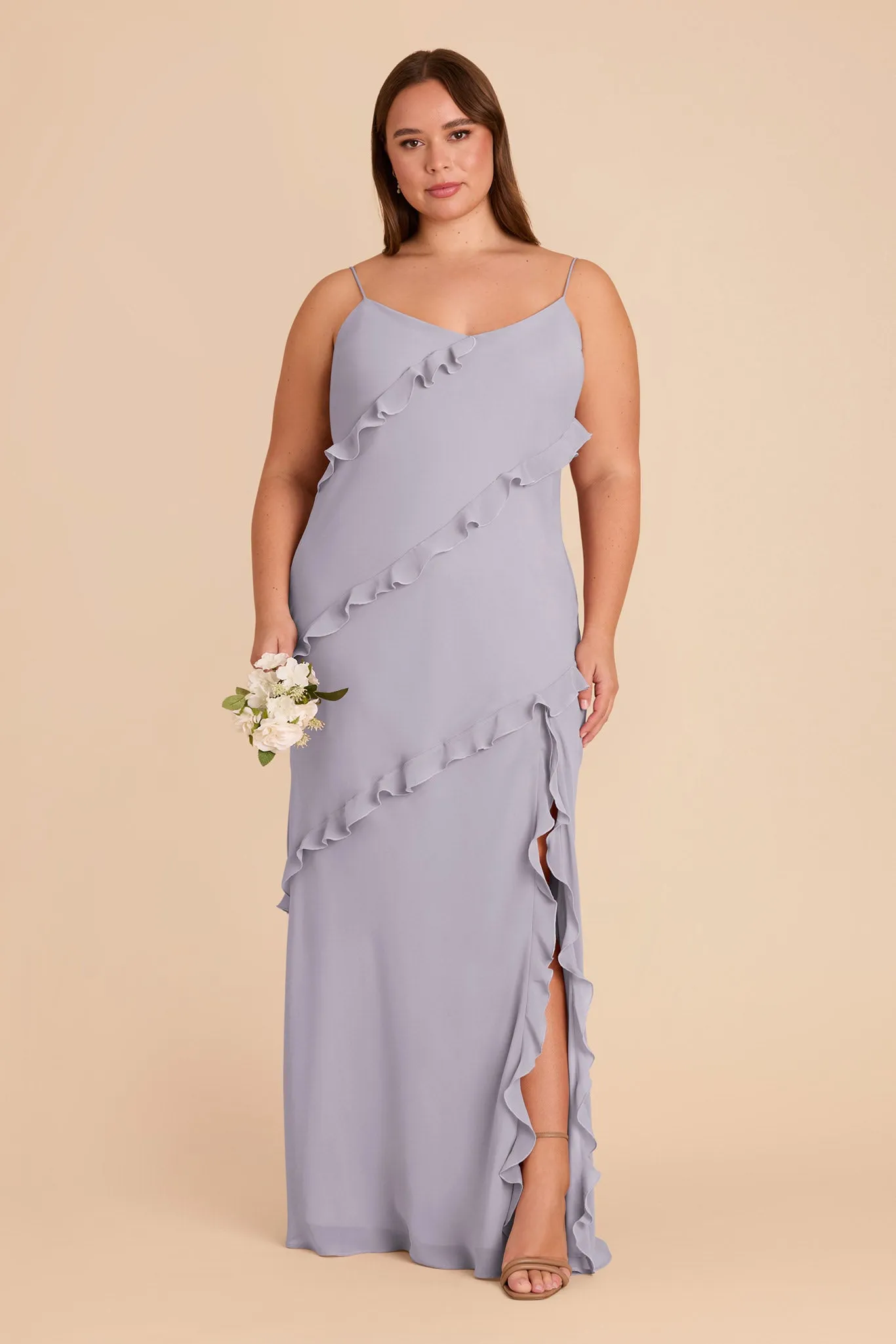 Valentina Chiffon Dress - Dusty Lilac sold by Birdy Grey product image thumbnail 2