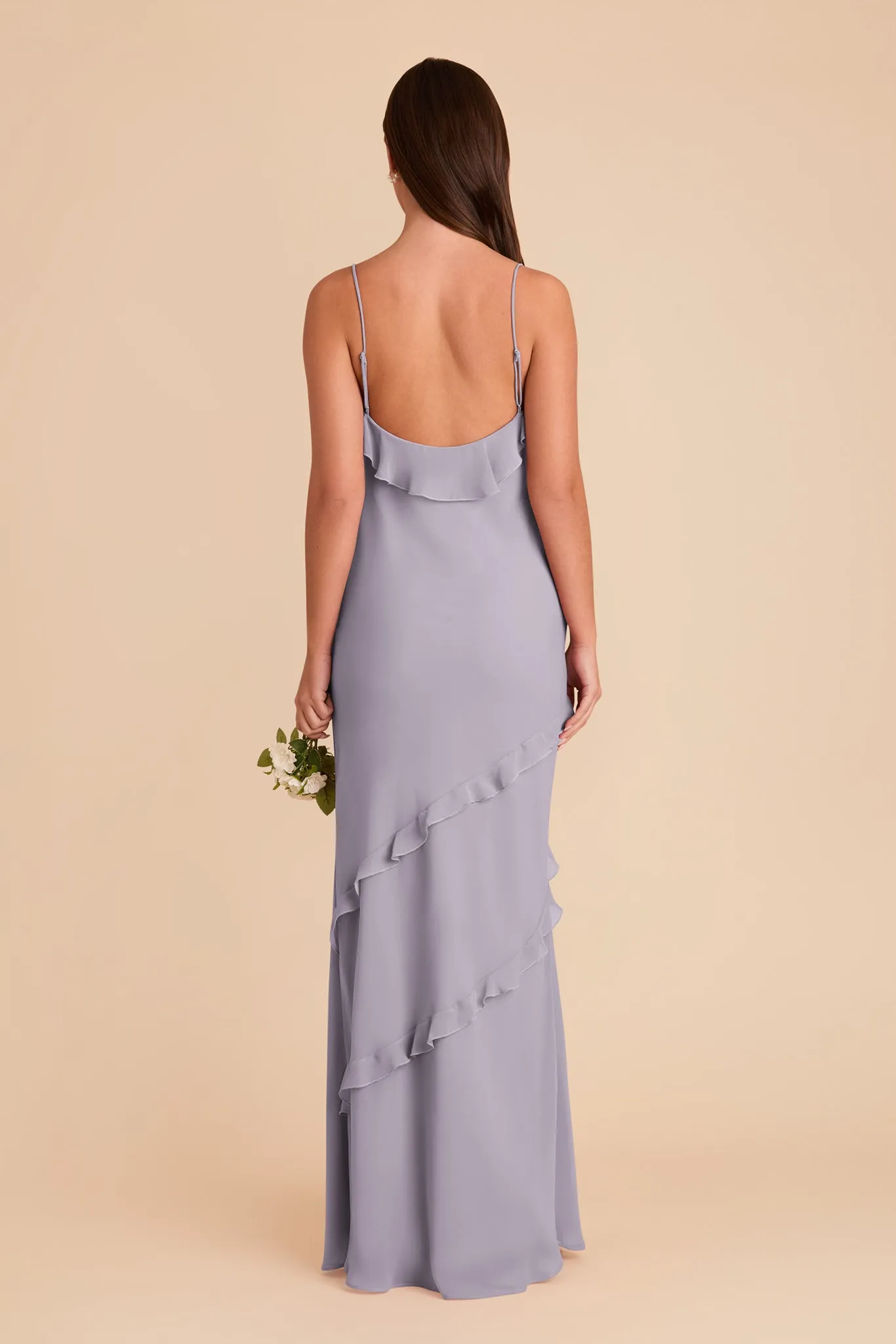 Valentina Chiffon Dress - Dusty Lilac sold by Birdy Grey product image thumbnail 5