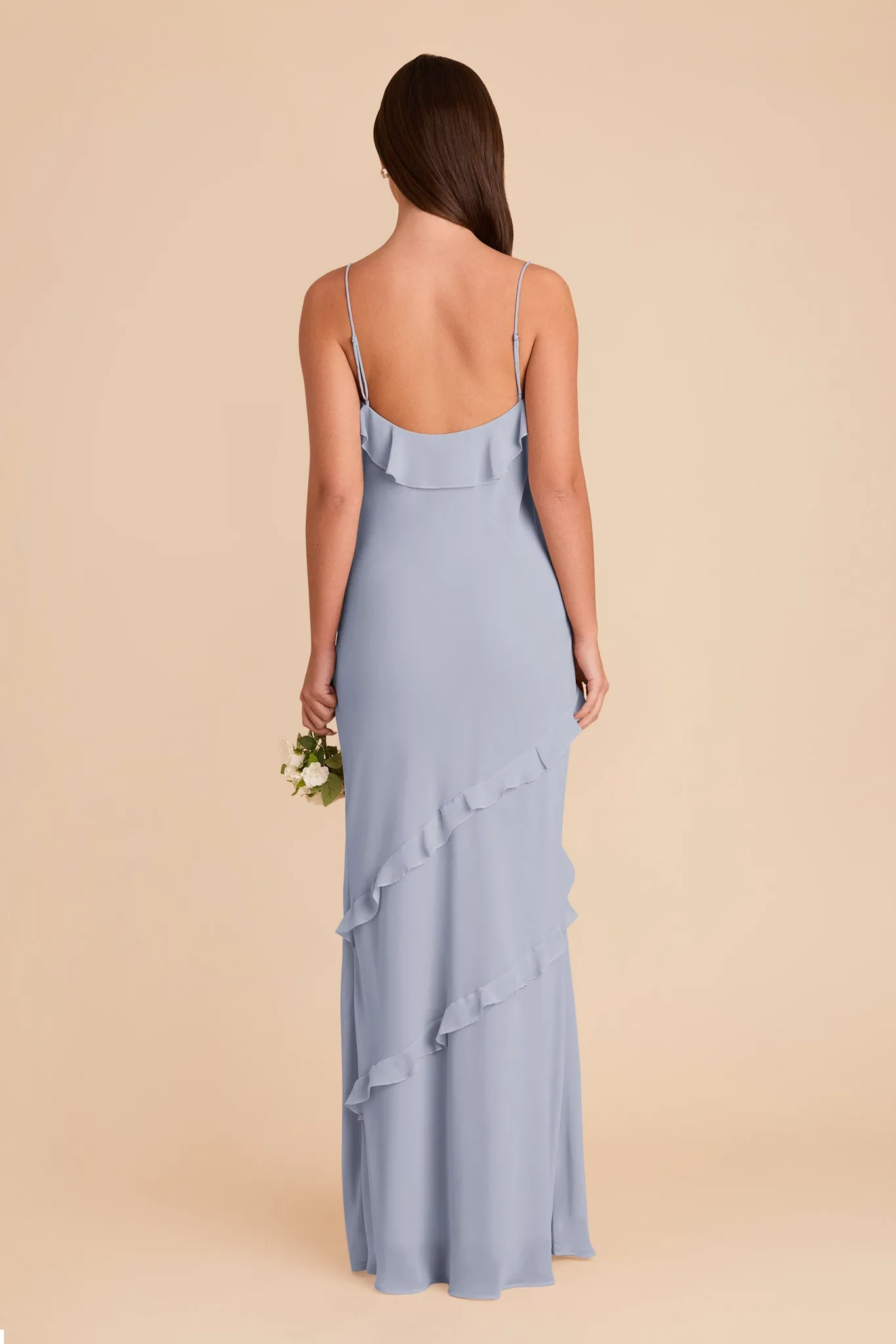 Valentina Chiffon Dress - Dusty Blue sold by Birdy Grey product image thumbnail 5