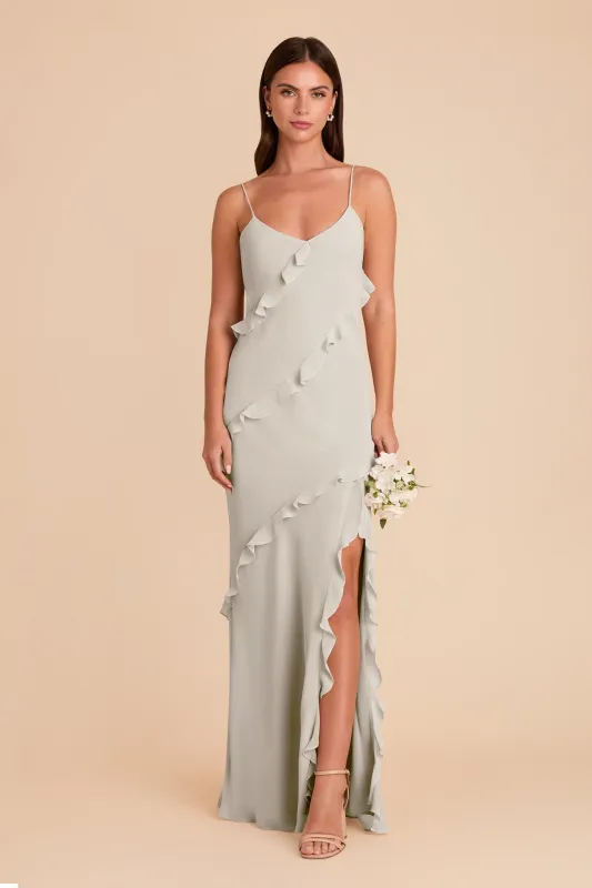 Valentina Chiffon Dress - Dove Gray sold by Birdy Grey