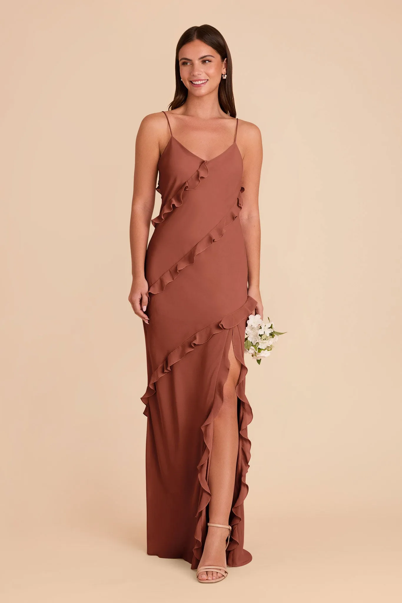 Valentina Chiffon Dress - Desert Rose sold by Birdy Grey product image thumbnail 3
