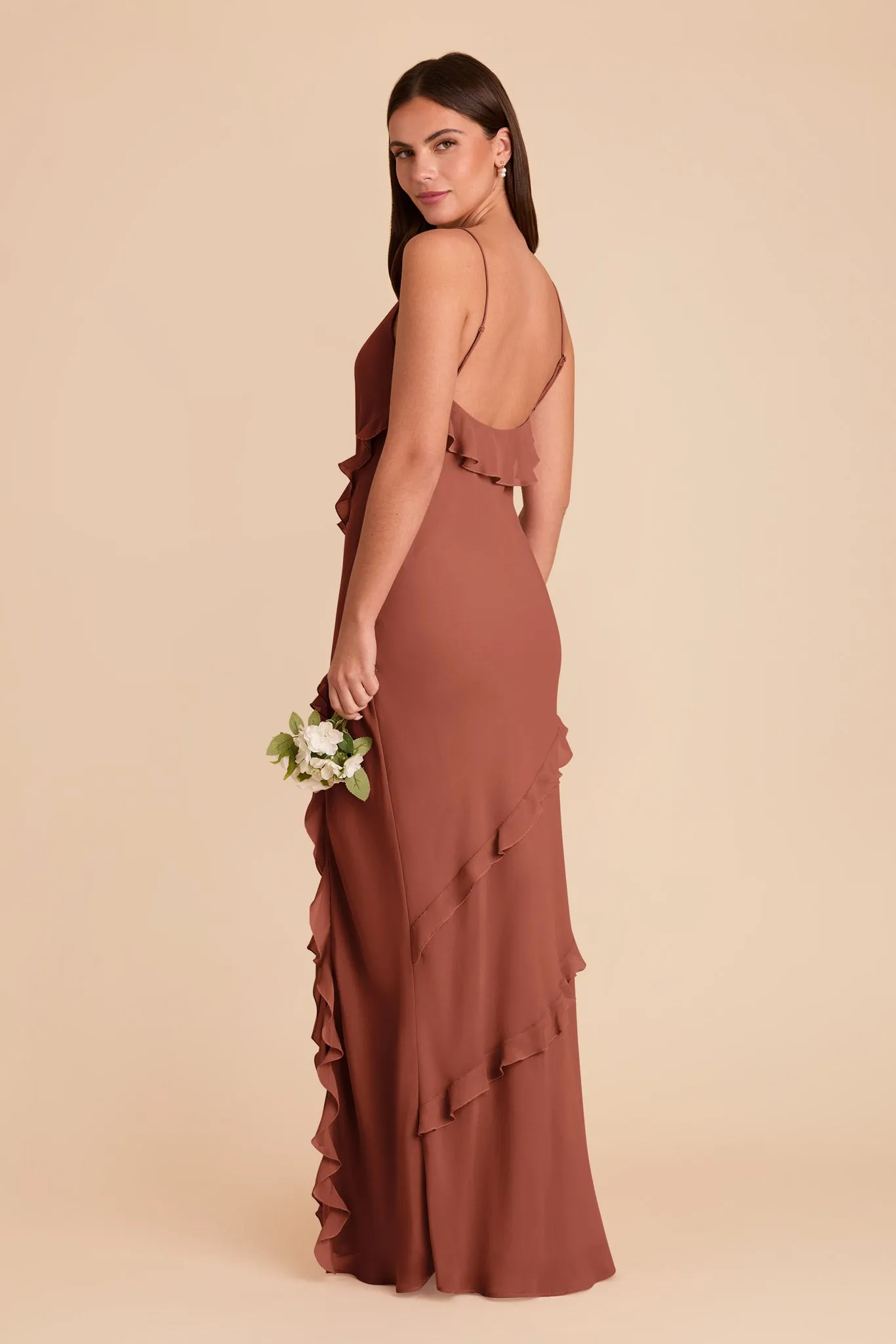 Valentina Chiffon Dress - Desert Rose sold by Birdy Grey product image thumbnail 4
