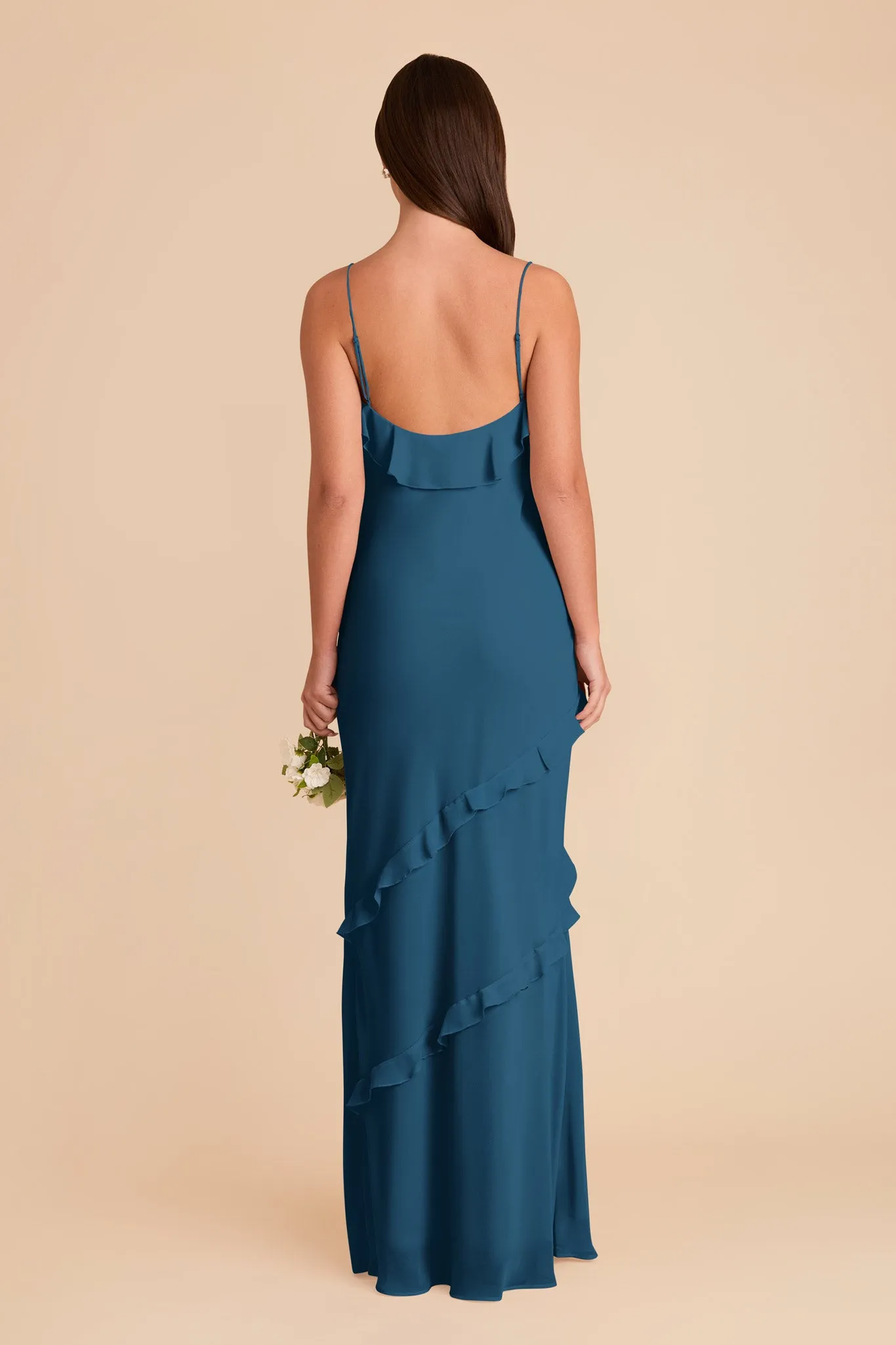 Valentina Chiffon Dress - Dark Teal sold by Birdy Grey product image thumbnail 5