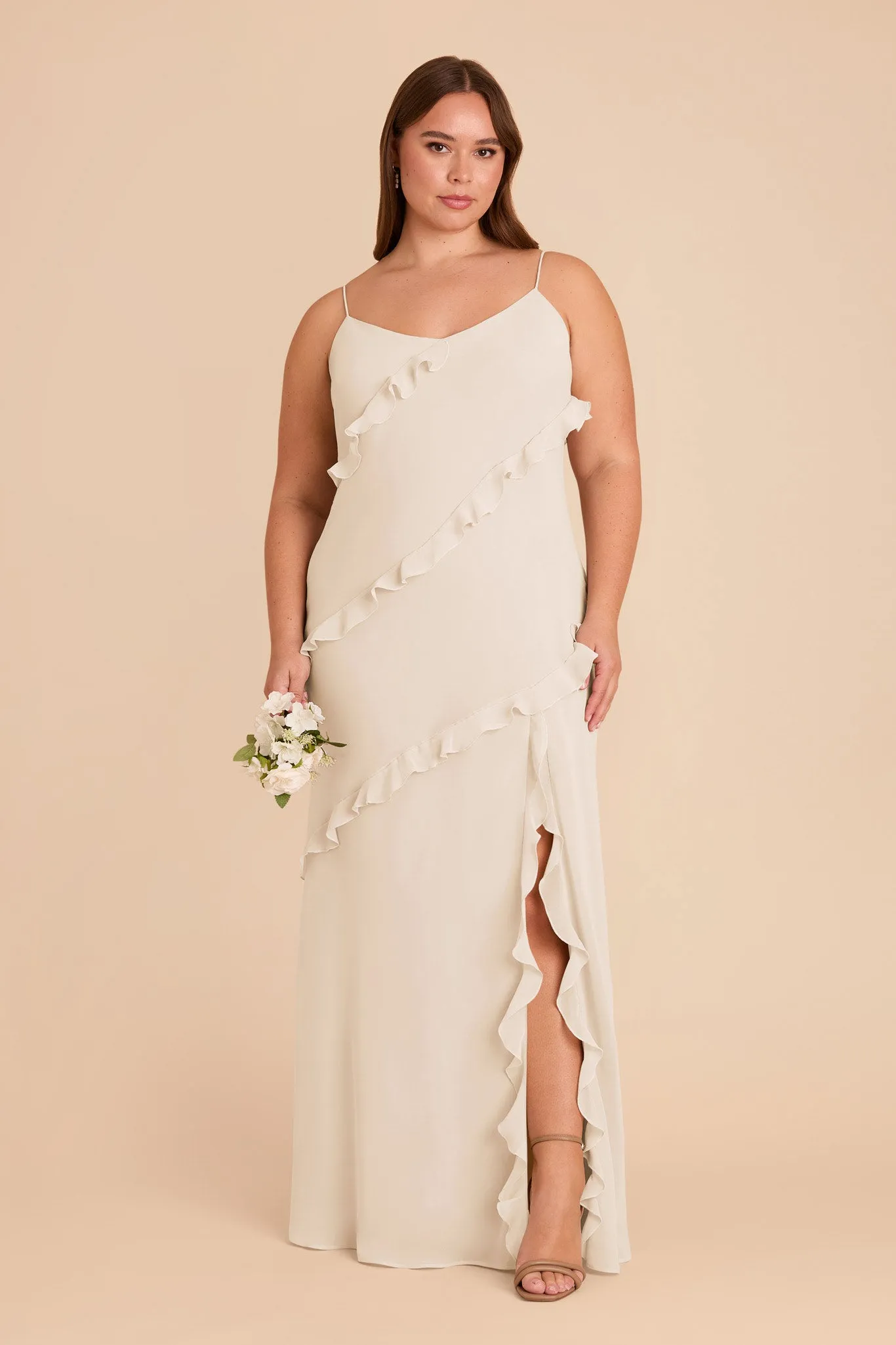 Valentina Chiffon Dress - Champagne sold by Birdy Grey product image thumbnail 2